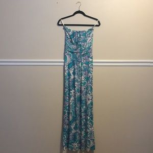 Lilly Pulitzer Strapless Maxi Dress
